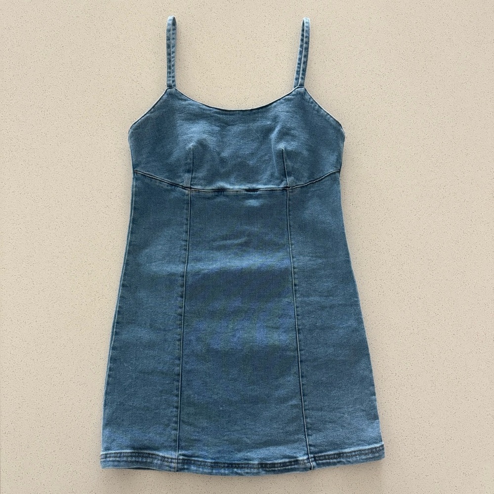 Blue Denim Slip Dress - Women's Spaghetti Strap Dress